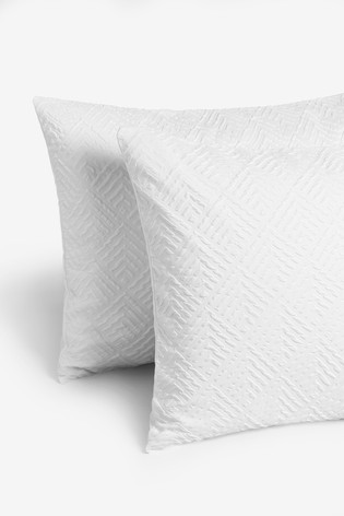 Embossed Geometric Duvet Cover And Pillowcase Set