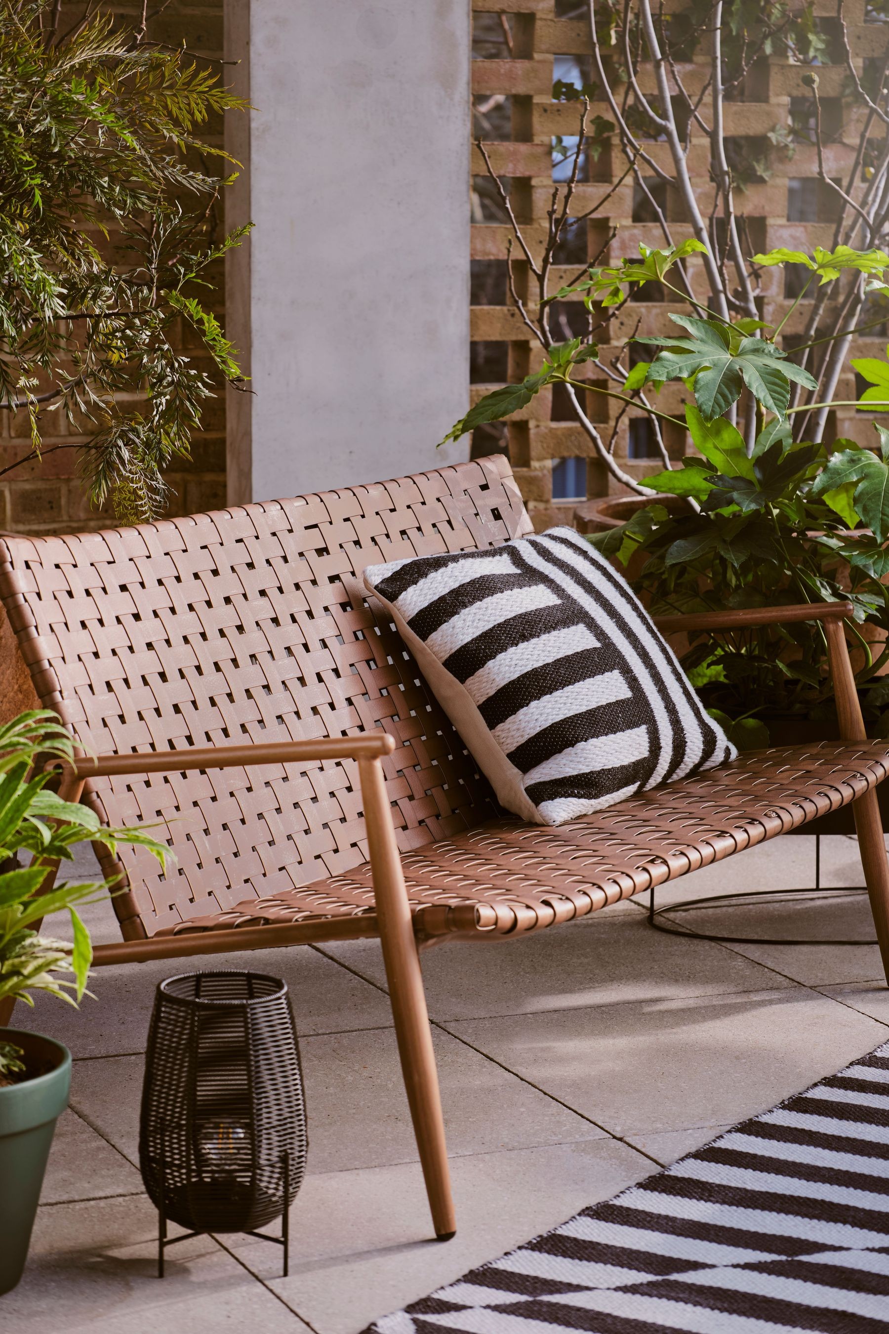 Monochrome Stripe Indoor/Outdoor Cushion