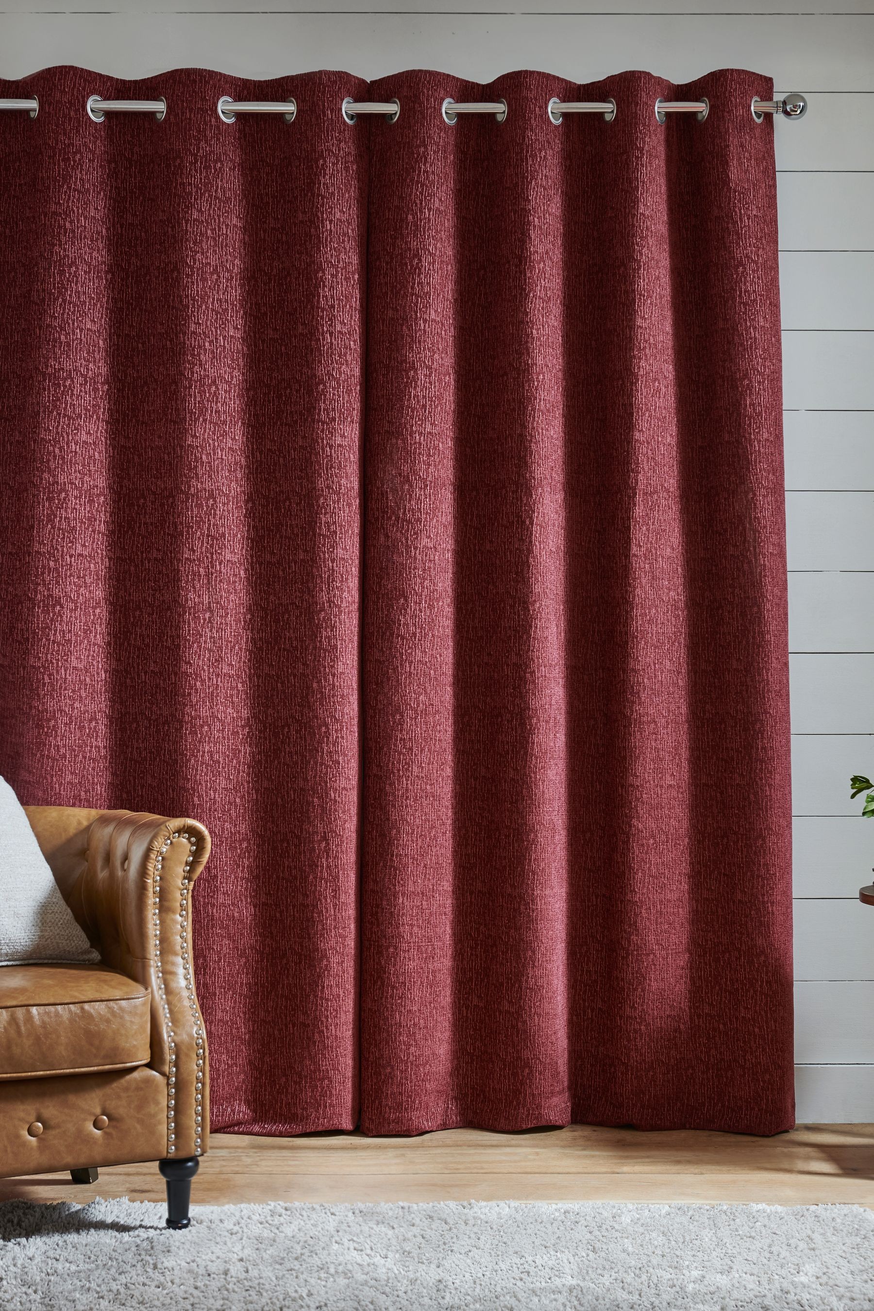 Heavyweight Chenille Curtains Eyelet Lined