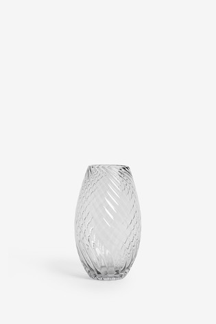 Twisted Smoke Glass Vase