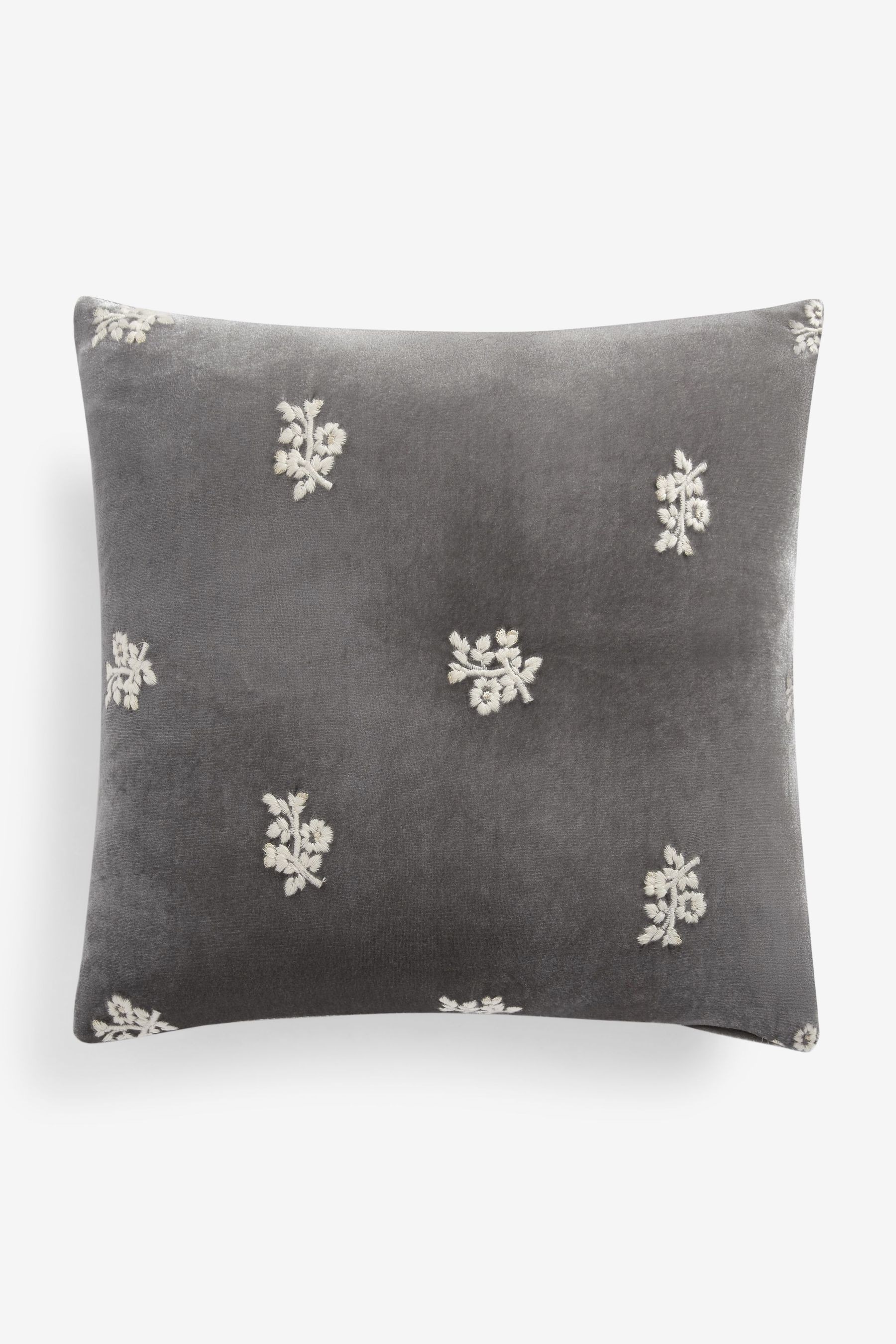 Embroidered Velvet Cushion