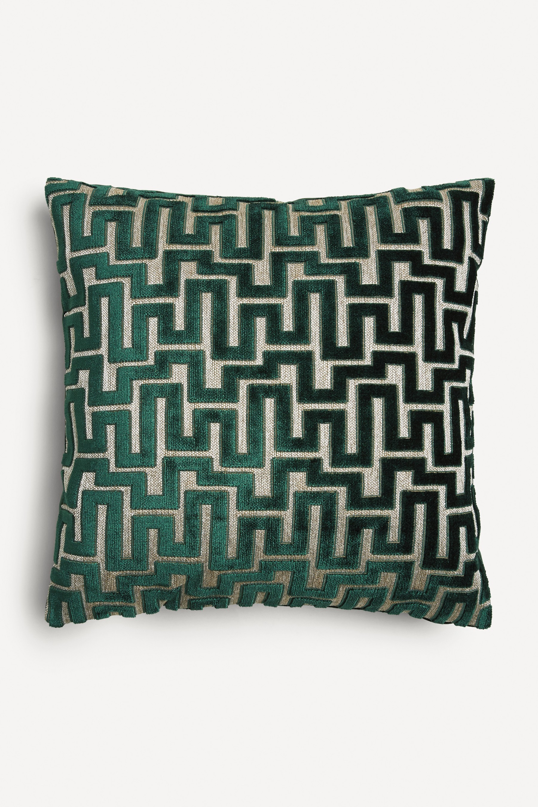 Fretwork Velvet Cushion Small Square