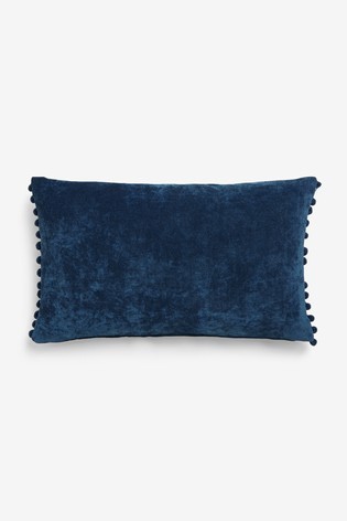 Soft Velour Pom Edge Cushion