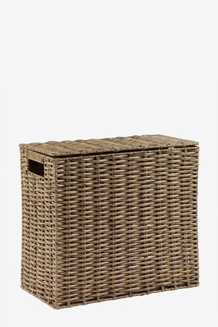 Plastic Wicker Storage Slimline Box