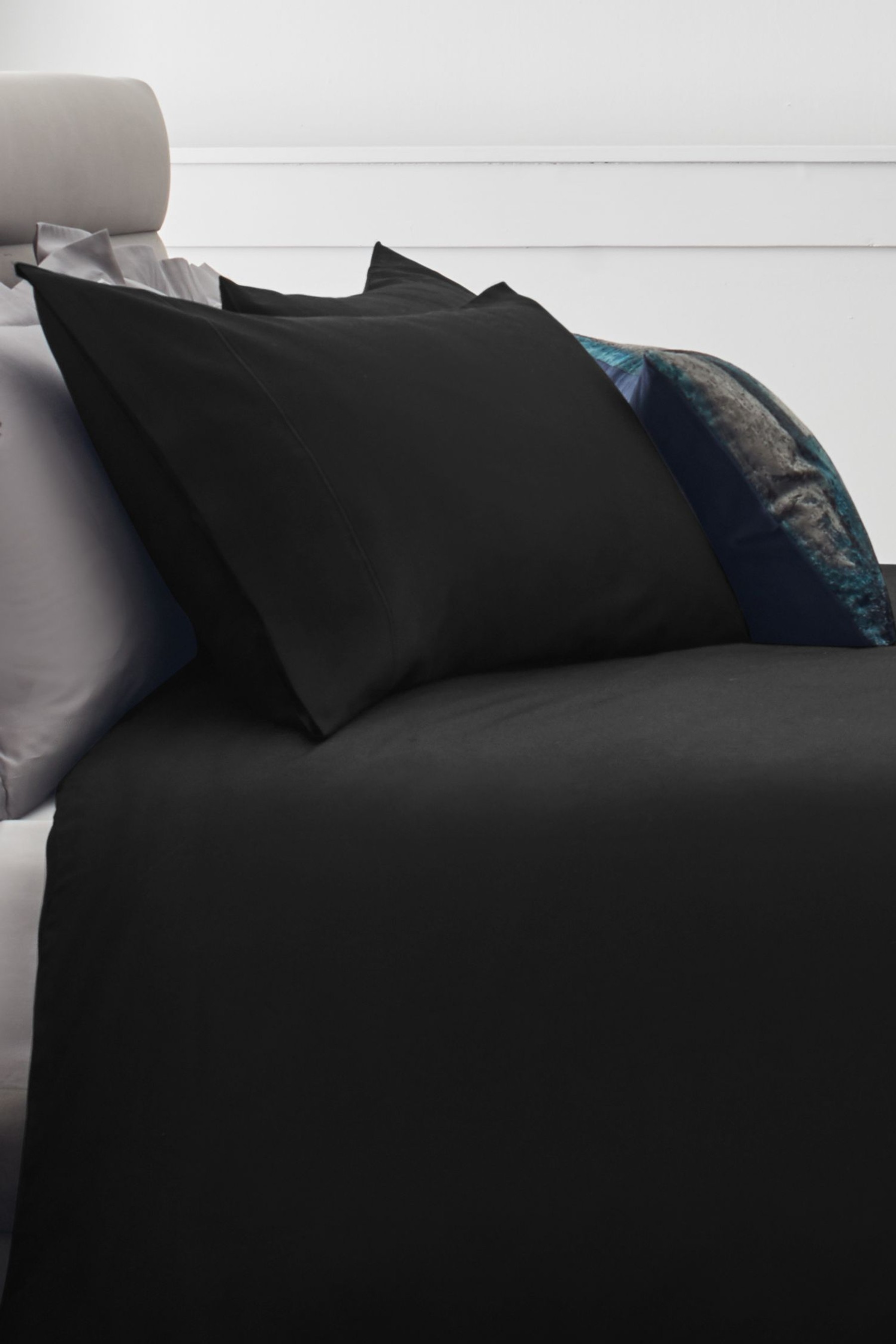 Collection Luxe 300 Thread Count 100% Cotton Sateen Duvet Cover And Pillowcase Set Satin Stitch