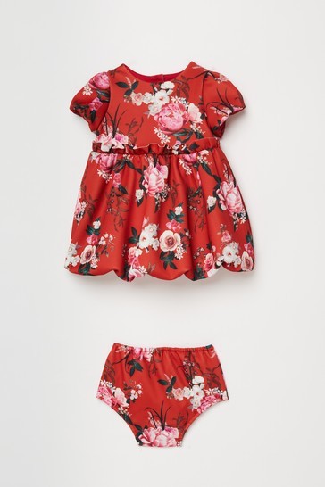 Lipsy Baby Puff Sleeve Dress With Matching Knicker