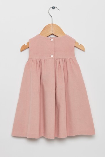 Trotters London Pink Jemima Smocked Pinafore