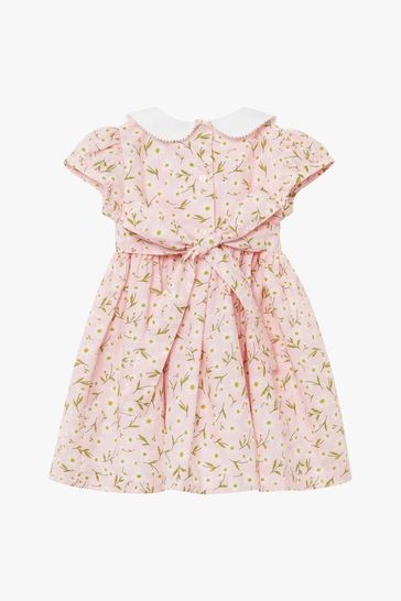 Trotters London Girls Pink Little Catherine Daisy Dress