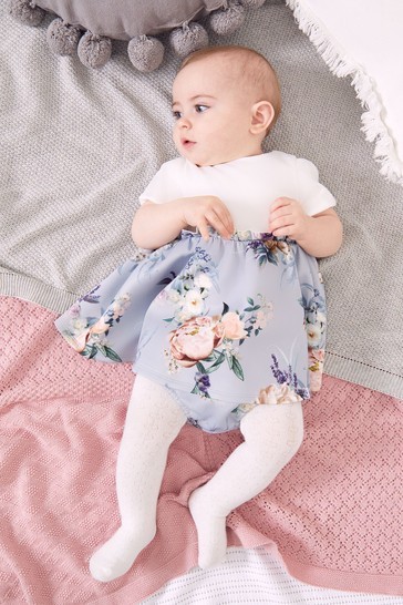 Lipsy Baby Puff Sleeve Dress With Matching Knicker