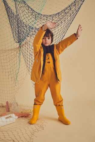 Töastie® Kids Fisherman Yellow Waterproof Dungarees