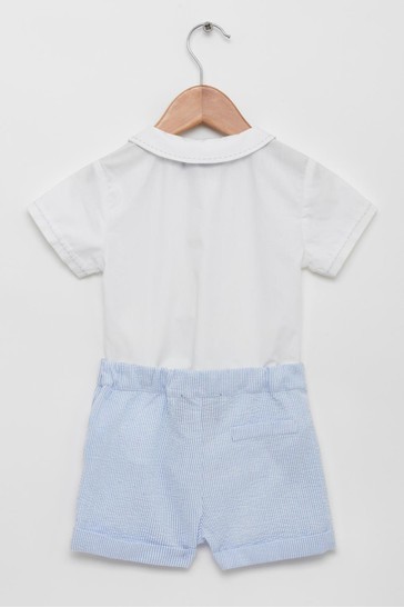 Trotters London Blue Rupert T-Shirt And Shorts Set