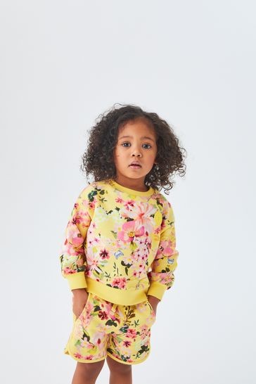 Baker by Ted Baker Floral Sweatshirt and Shorts Set