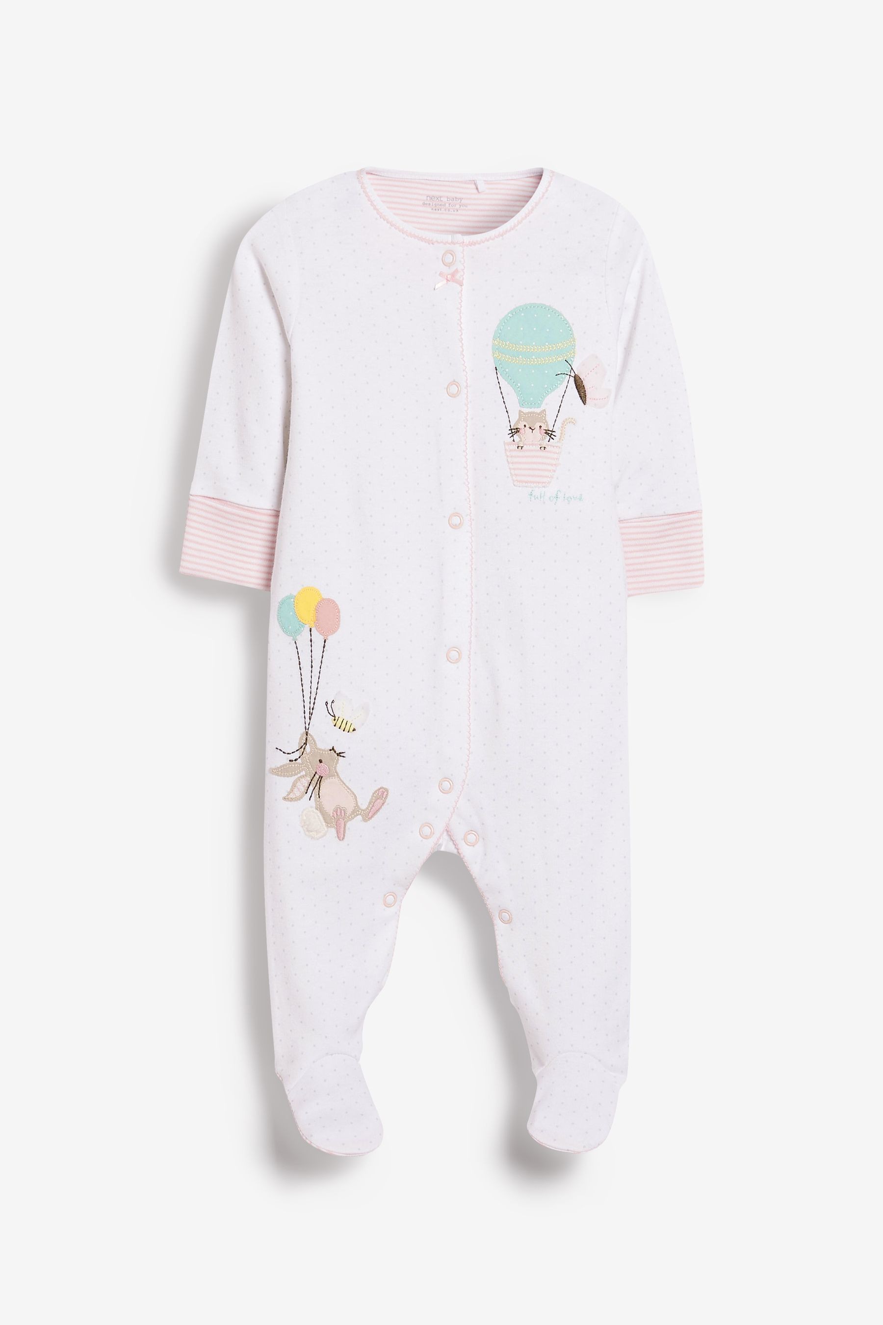 Baby 3 Pack Sleepsuits (0mths-2yrs)