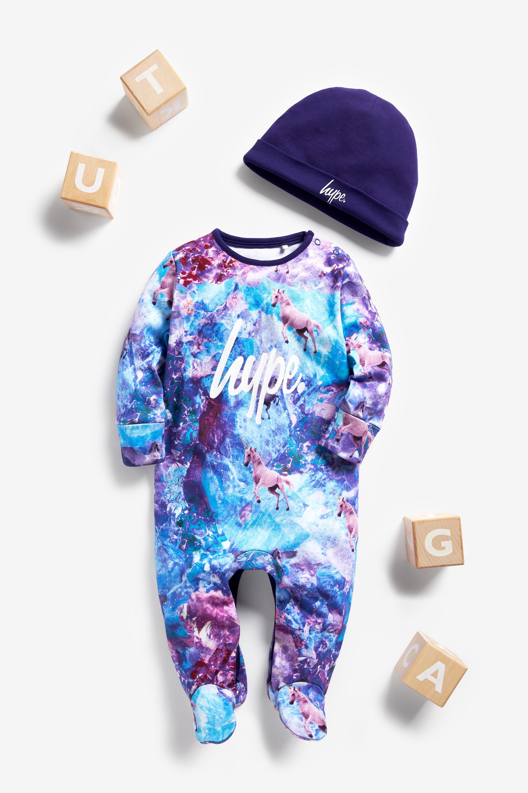 Hype. Baby Sleepsuit And Hat Set