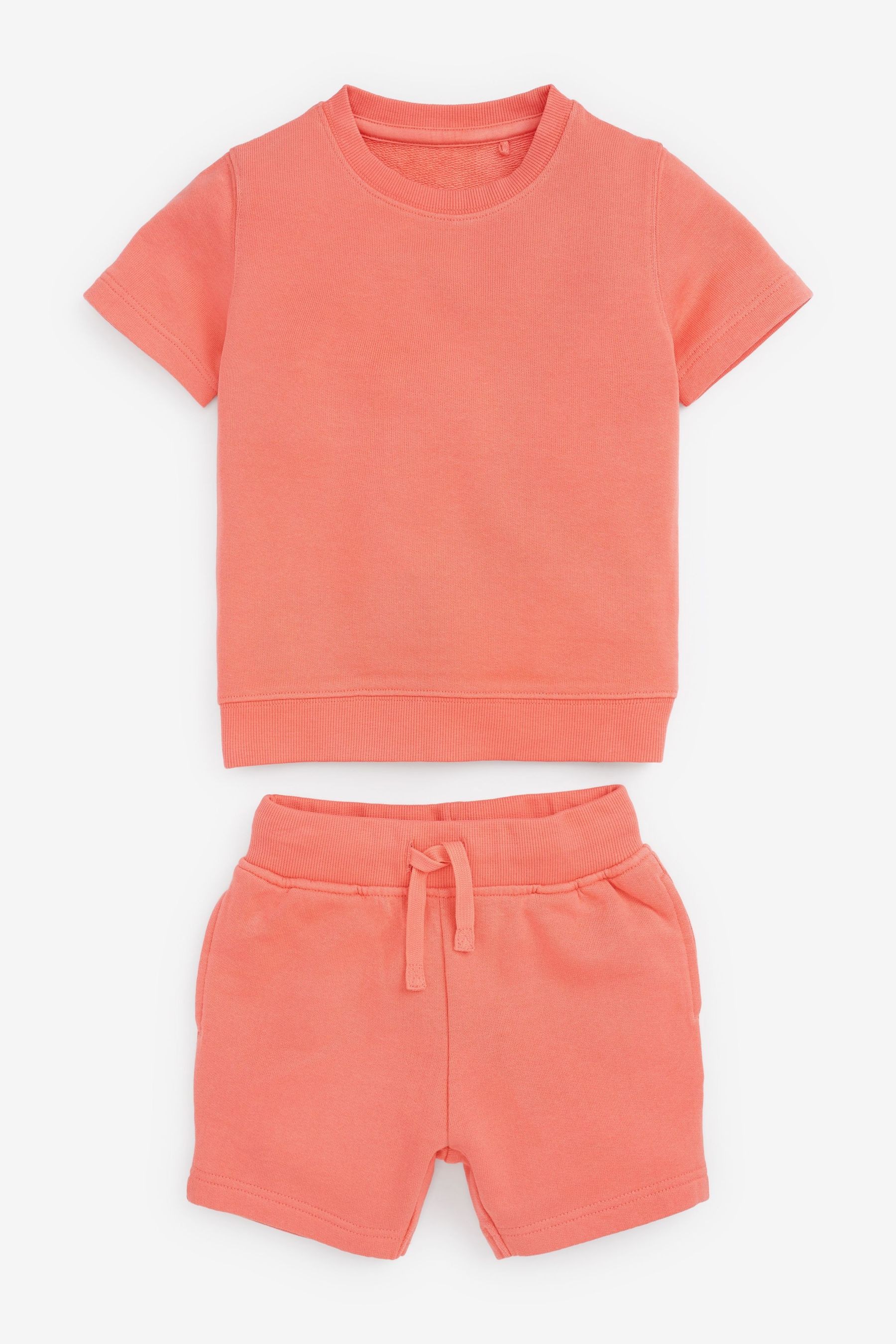 Plain Sweat T-Shirt And Shorts Set (3mths-7yrs)