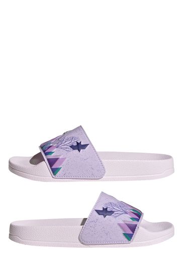 adidas Purple Adilette Frozen Youth & Junior  Sandals