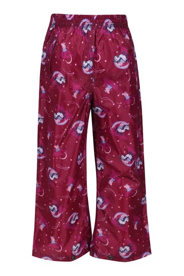 Regatta Pink Peppa Pig Waterproof Pack It Over Trousers