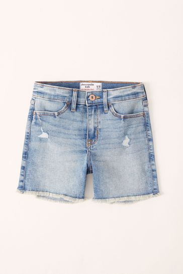 Abercrombie & Fitch Girls Distressed Denim Shorts