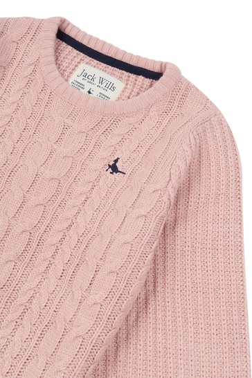 Jack Wills Pink Volume Sleeve Jumper