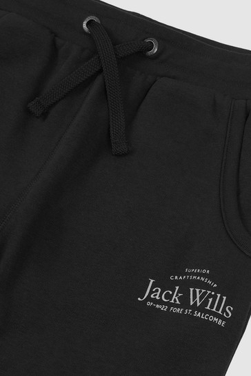 Jack Wills Black Script Joggers