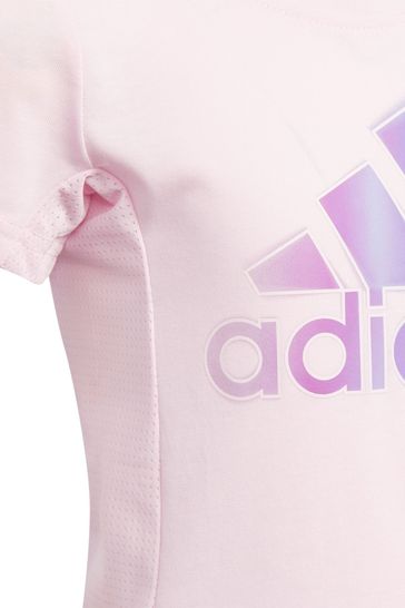 adidas Little Kids White Sportswear Tech T-Shirt