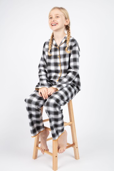 Cyberjammies Charcoal Checks Long Sleeve Pyjamas