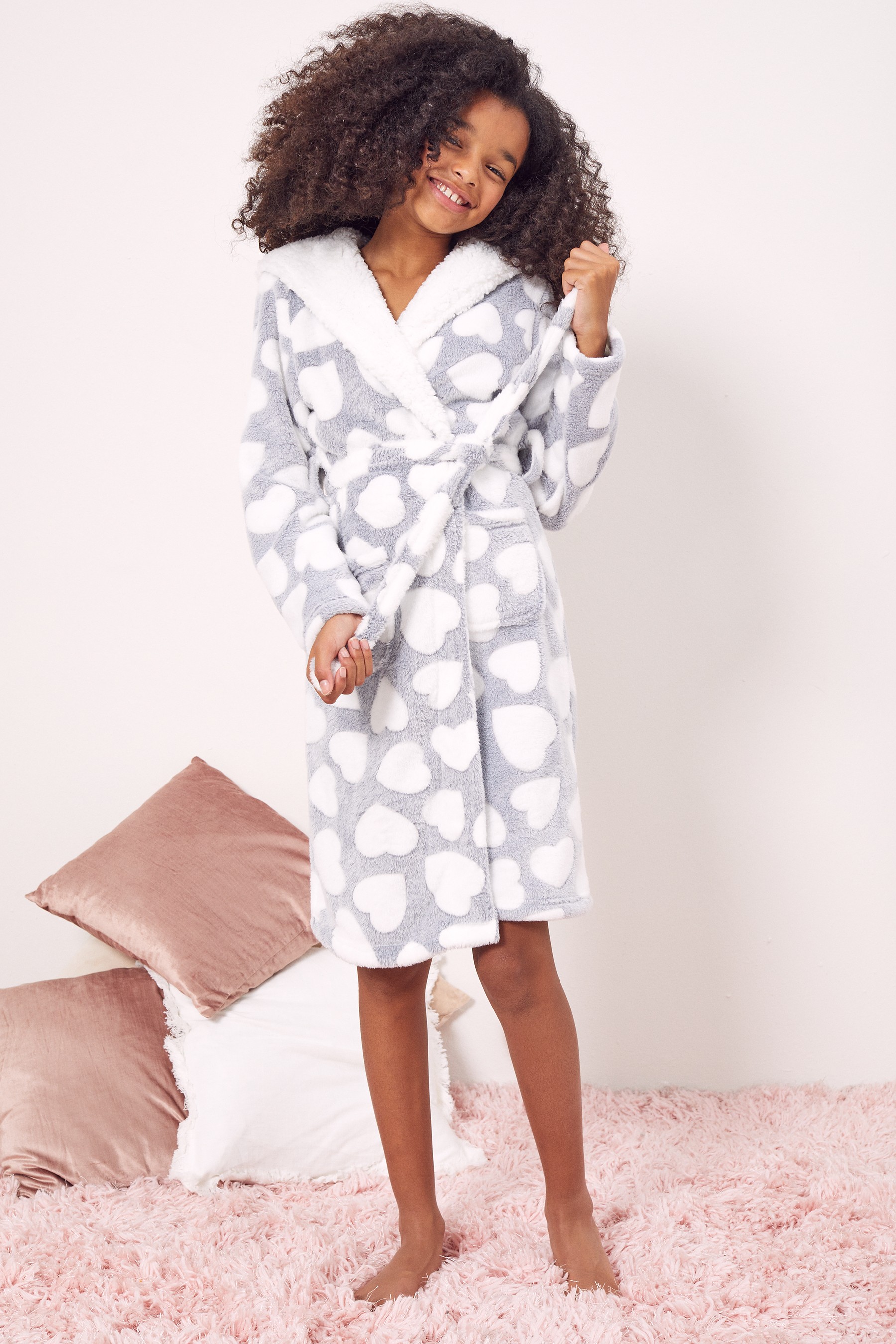 Lipsy Borg Lined Fleece Dressing Gown