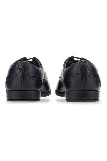 Start-Rite Pri Brogue Lace-up Black Leather School Shoes