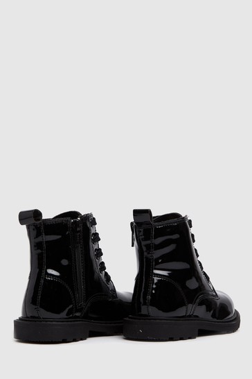 Schuh Black Creator Lace-Up Boots