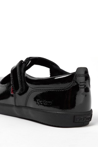 Kickers Junior Kariko T-Bar Hook and Loop Patent Leather Shoes