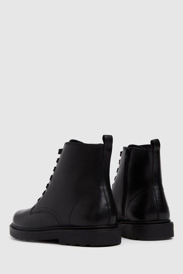 Schuh Kids Black Creator Lace-Up Boots