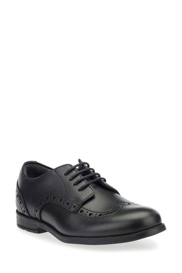 حذاء Start-Rite Brogue Pri Vegan برباط أسود