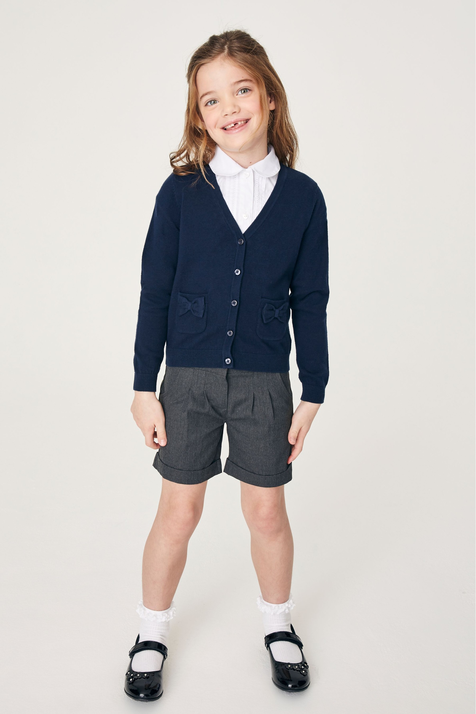 Bow Pocket School Cardigan (3-16yrs)