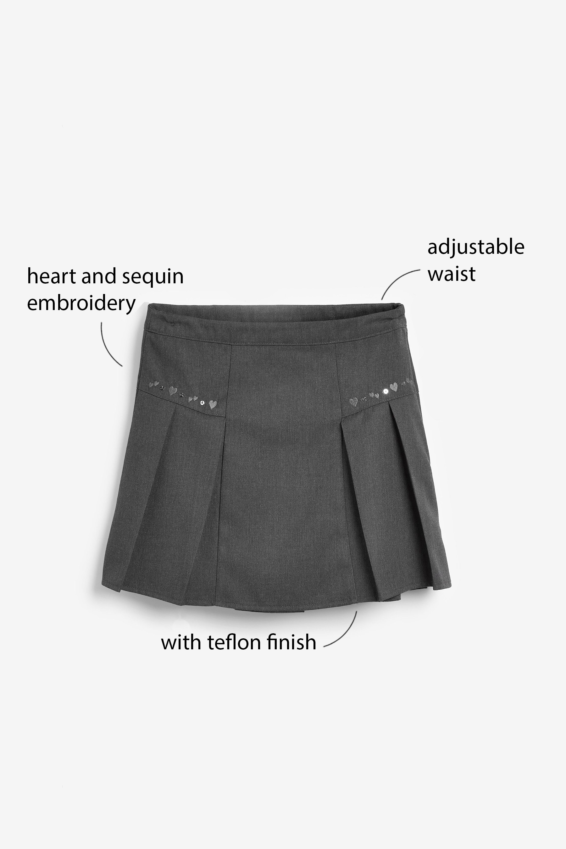 Embroidered Pleat Skirt (3-16yrs)