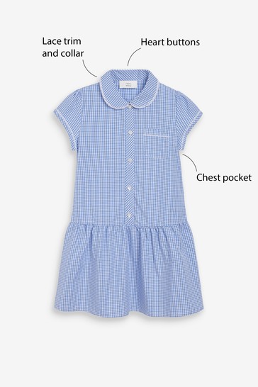 Drop Waist Gingham School Dress (3-14yrs)