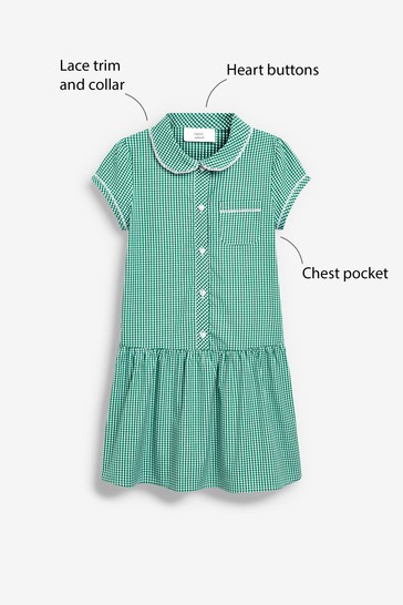 Drop Waist Gingham School Dress (3-14yrs)