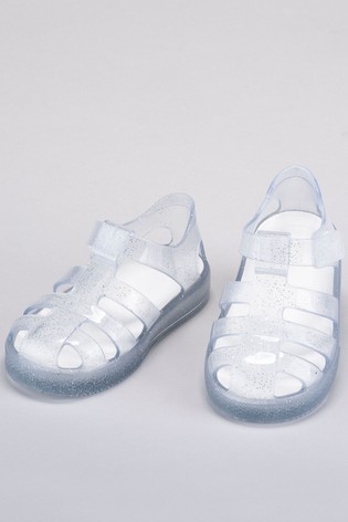 Igor Natural Clear Star Glitter Transparent Sandals