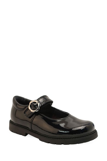 Start-Rite Destiny Black Patent Leather Riptape Shoes