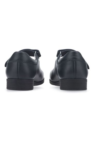 Start-Rite Samba Black Leather School Shoes Wide Fit