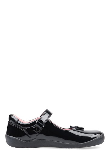 Start-Rite Giggle Black Patent Leather School Shoes Wide Fit