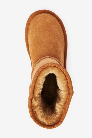 Warm Lined Water Repellent Suede Pull-On Boots