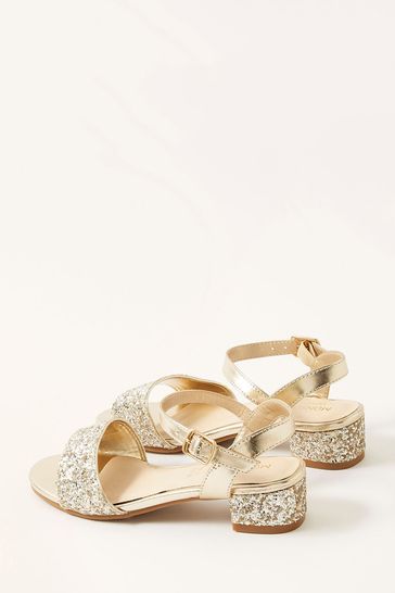 Monsoon Gold Glitter Sandals