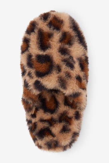 Recycled Faux Fur Mule Slippers