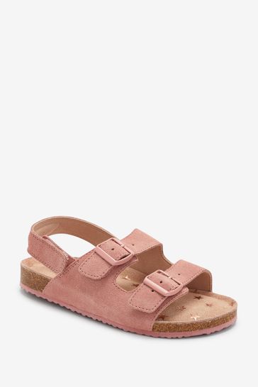 Double Buckle Corkbed Sandals Wide Fit (G)