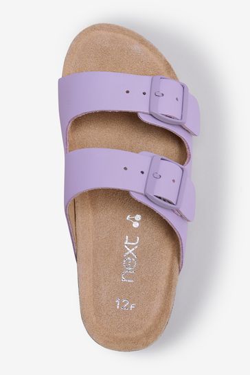 Double Buckle Corkbed Sandals Wide Fit (G)