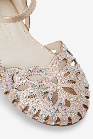 Scalloped Edge Sparkle Occasion Shoes