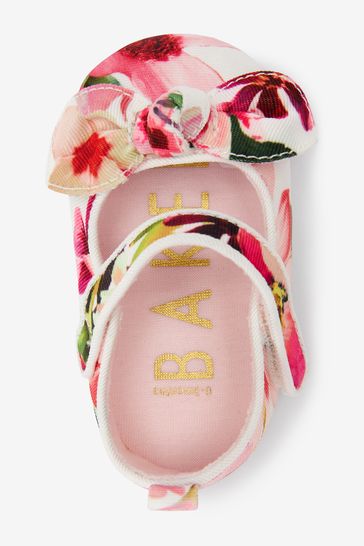 Baker by Ted Baker White Floral Mary Jane Padders