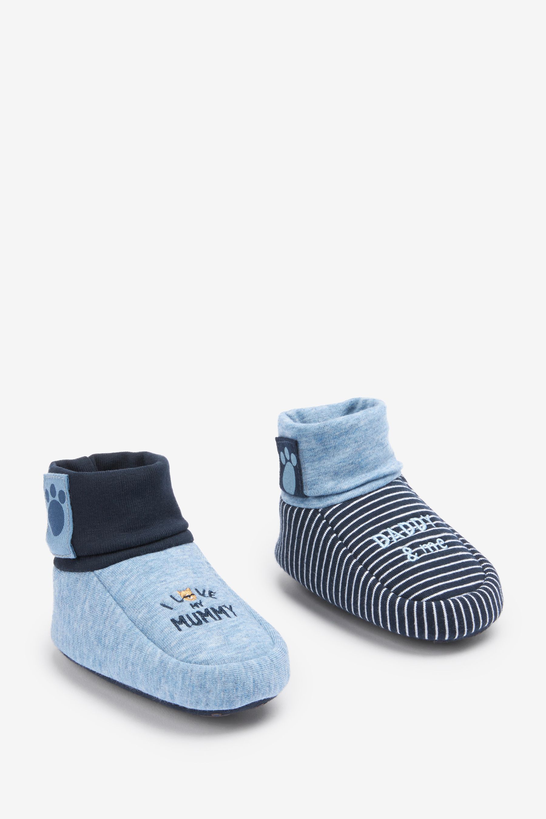 Baby 2 Pack Cotton Rich Booties (0-18mths)