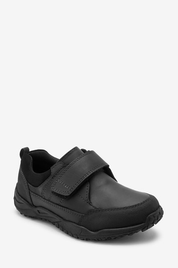 School Leather Waterproof Single Strap Shoes Standard Fit (F)
