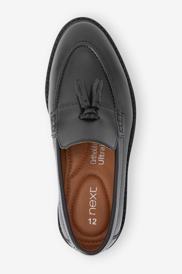 School Leather Tassel Loafers